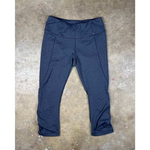 CALIA by Carrie Underwood Women’s Leggings Small Gray Cropped Ruched Capri‎ - Picture 1 of 8